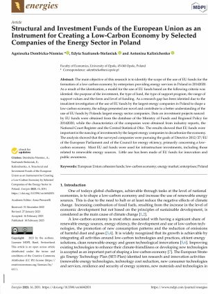 Structural and Investment Funds of the European Union as an Instrument for Creating a Low